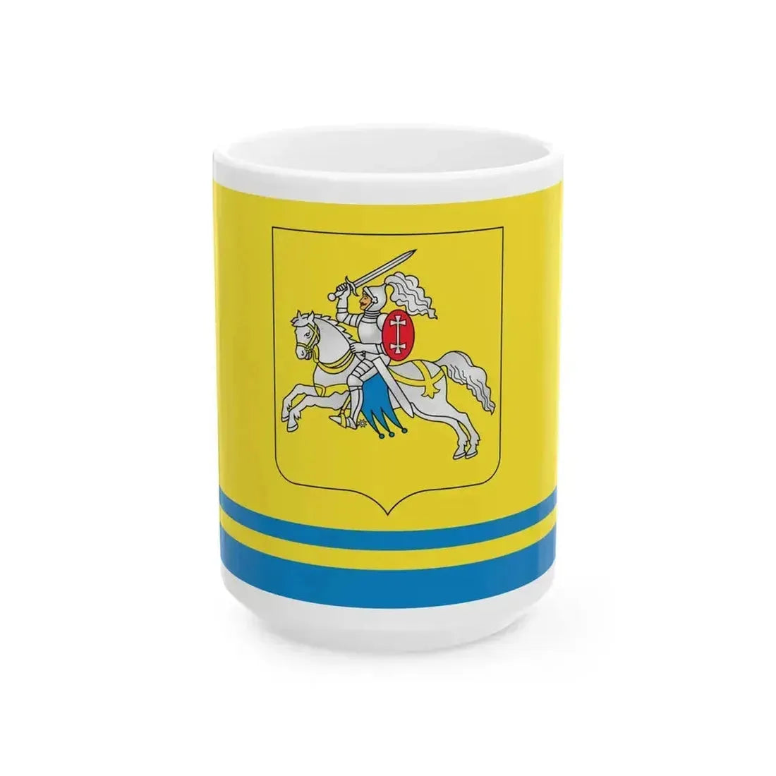 Flag of Drysa and Drysa rajon (Belarus) White Coffee Mug 15oz - Go Mug Yourself