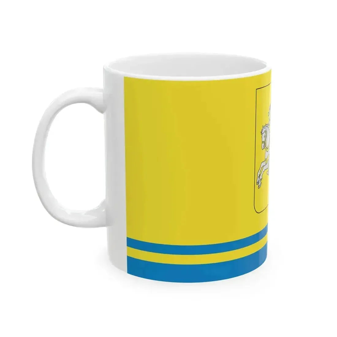 Flag of Drysa and Drysa rajon (Belarus) White Coffee Mug - Go Mug Yourself