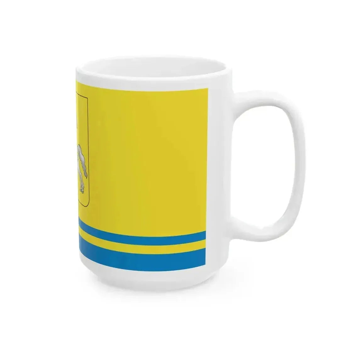 Flag of Drysa and Drysa rajon (Belarus) White Coffee Mug - Go Mug Yourself