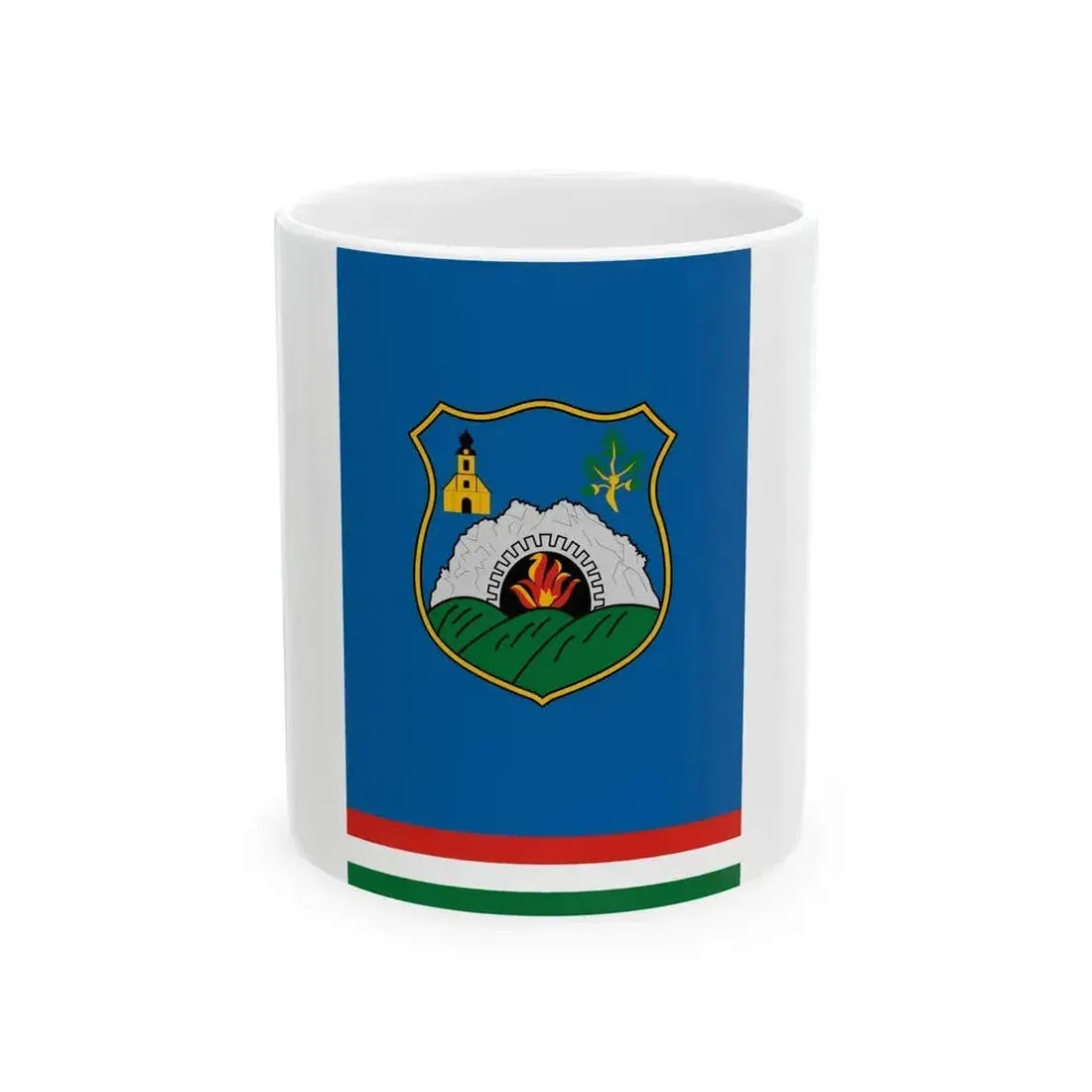 Flag of Dudar (Hungary) White Coffee Mug 11oz - Go Mug Yourself