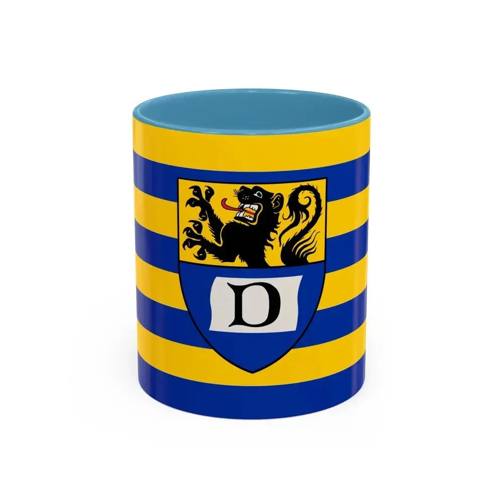 Flag of Dueren Germany - Accent Coffee Mug 11oz Light Blue - Go Mug Yourself