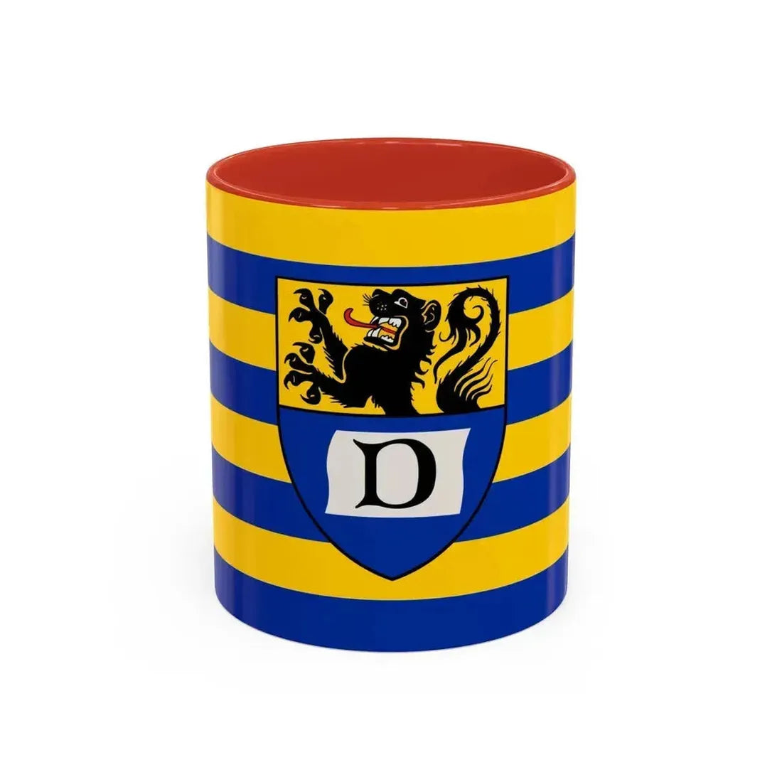 Flag of Dueren Germany - Accent Coffee Mug 11oz Red - Go Mug Yourself