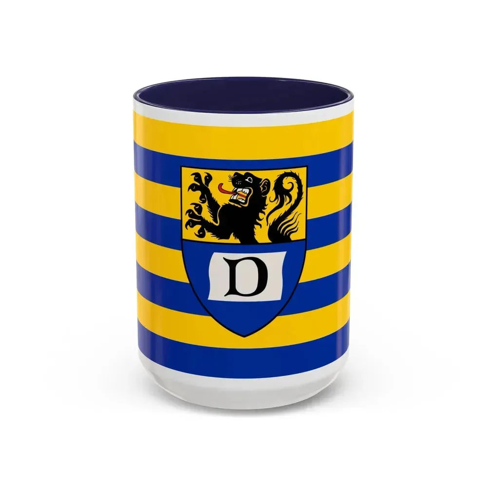 Flag of Dueren Germany - Accent Coffee Mug 15oz Navy - Go Mug Yourself