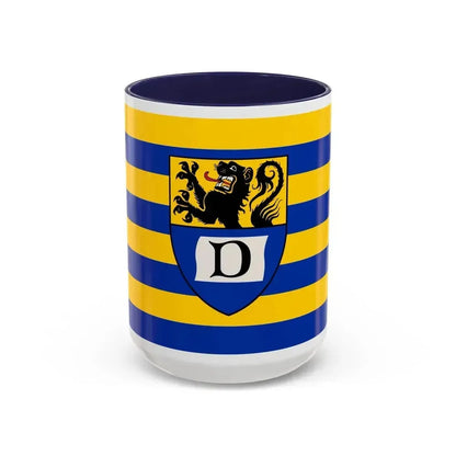 Flag of Dueren Germany - Accent Coffee Mug 15oz Navy - Go Mug Yourself
