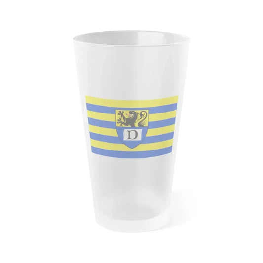 Flag of Dueren Germany - Frosted Pint Glass 16oz 16oz Frosted - Go Mug Yourself