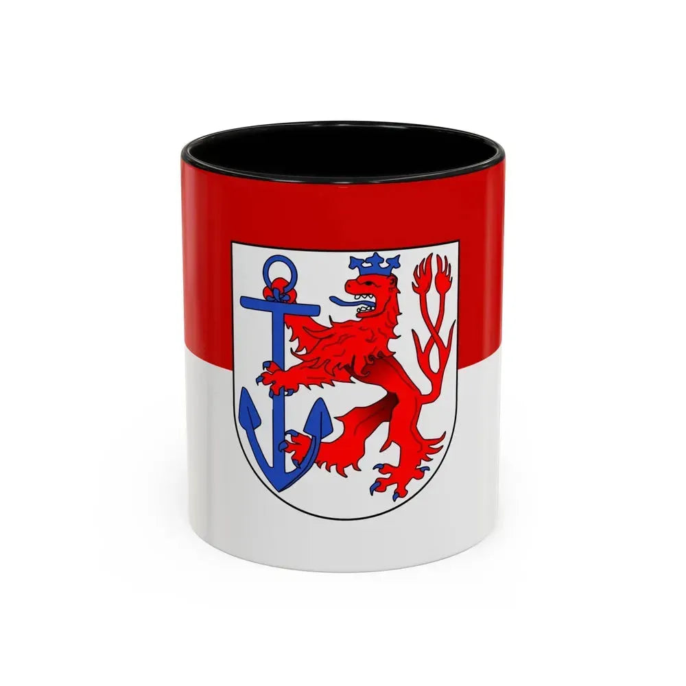 Flag of Duesseldorf Germany - Accent Coffee Mug 11oz Black - Go Mug Yourself