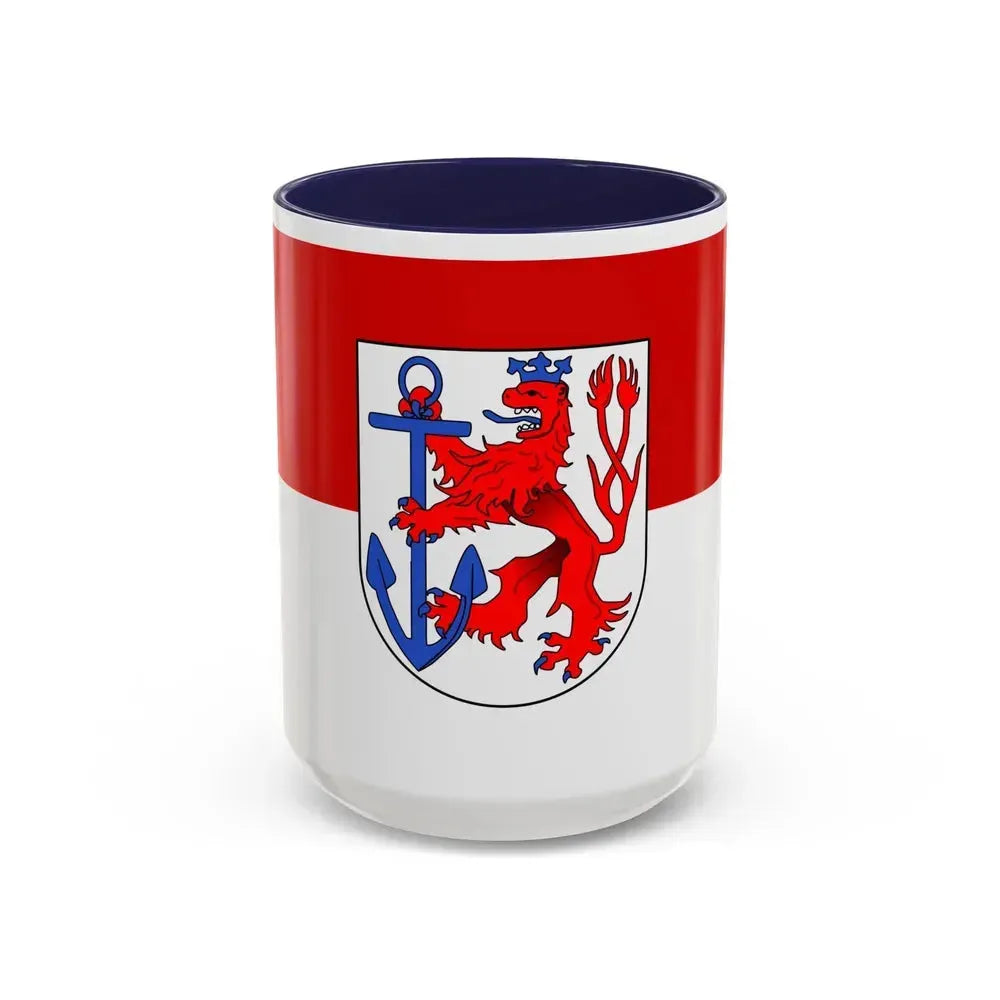 Flag of Duesseldorf Germany - Accent Coffee Mug 15oz Navy - Go Mug Yourself
