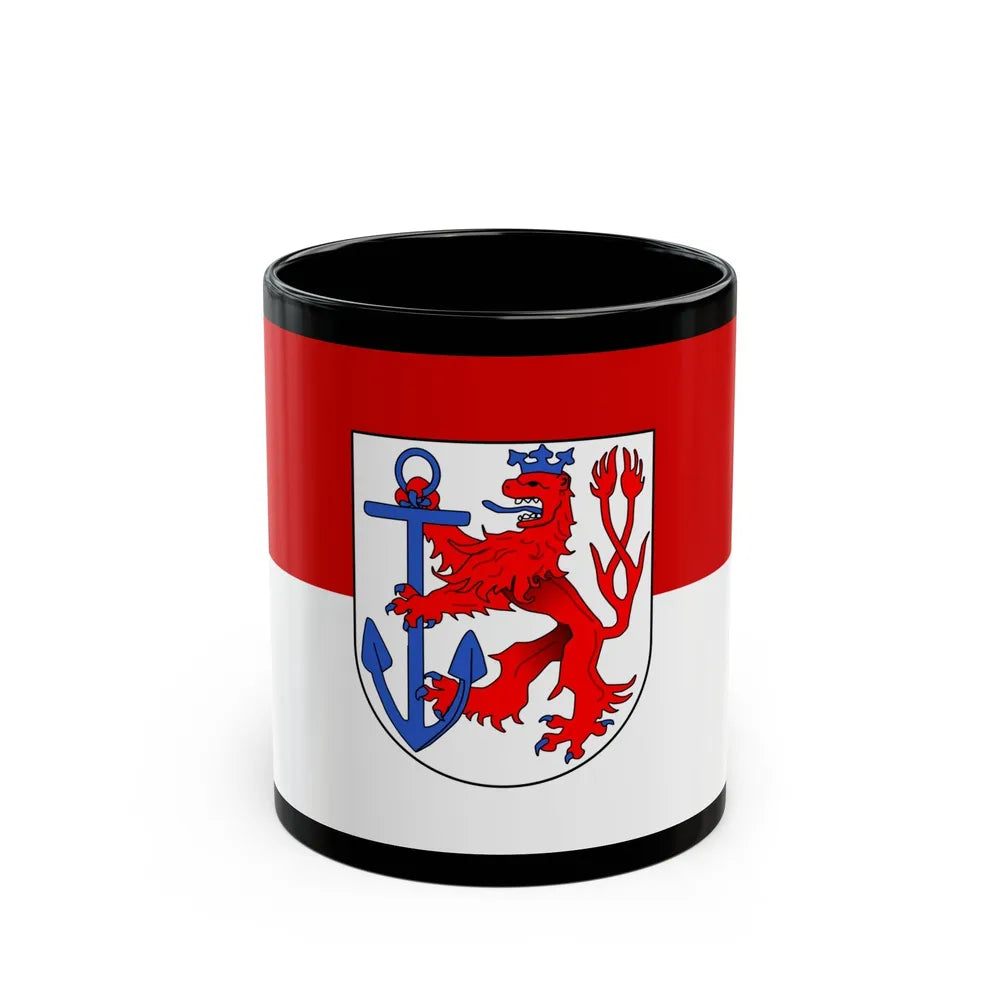 Flag of Duesseldorf Germany - Black Coffee Mug-11oz-Go Mug Yourself