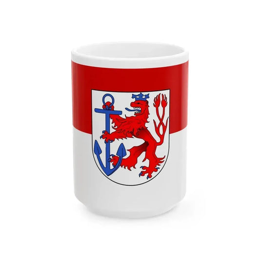 Flag of Duesseldorf Germany - White Coffee Mug 15oz - Go Mug Yourself