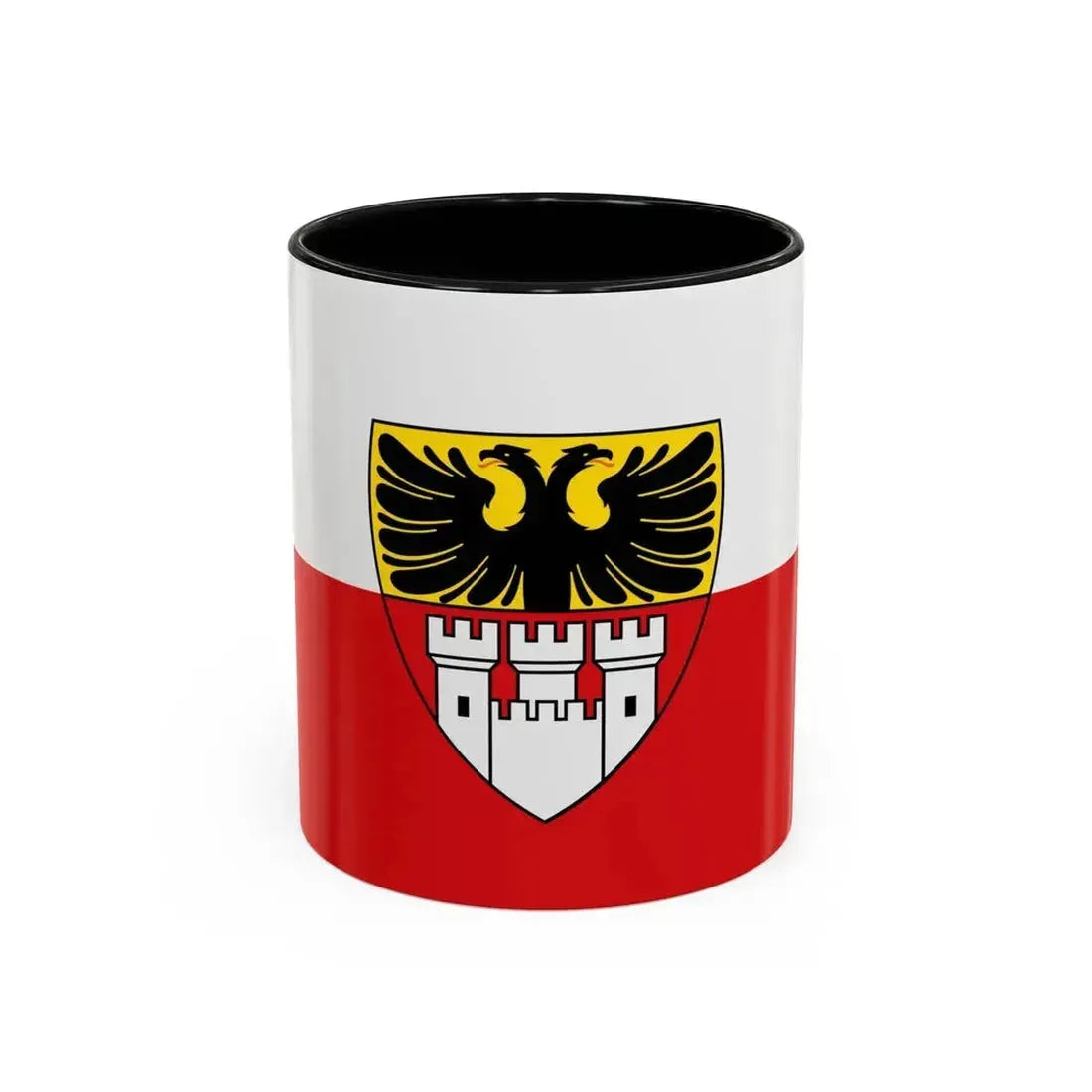 Flag of Duisburg mit Wappen Germany - Accent Coffee Mug 11oz Black - Go Mug Yourself