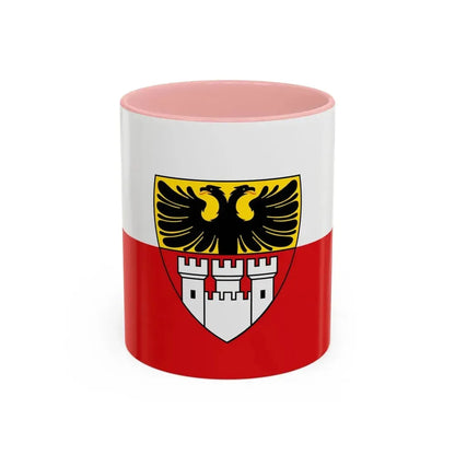 Flag of Duisburg mit Wappen Germany - Accent Coffee Mug 11oz Pink - Go Mug Yourself