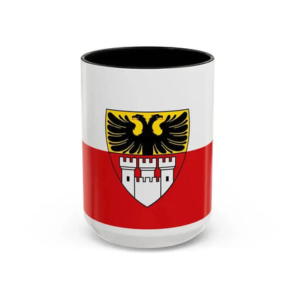 Flag of Duisburg mit Wappen Germany - Accent Coffee Mug 15oz Black - Go Mug Yourself