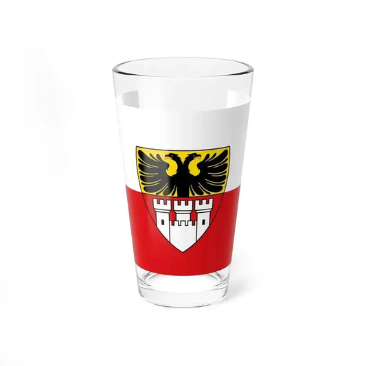 Flag of Duisburg mit Wappen Germany - Pint Glass 16oz 16oz - Go Mug Yourself