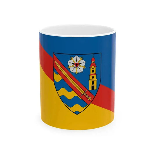 Flag of Dunaegyhaza ceremonial (Hungary) White Coffee Mug 11oz - Go Mug Yourself