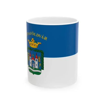 Flag of Dunafoldvar (Hungary) White Coffee Mug 11oz - Go Mug Yourself