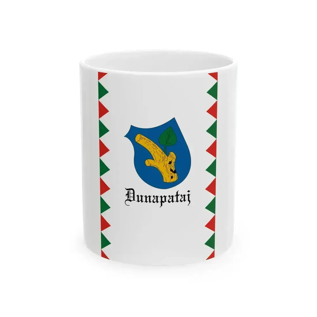 Flag of Dunapataj (Hungary) White Coffee Mug 11oz - Go Mug Yourself