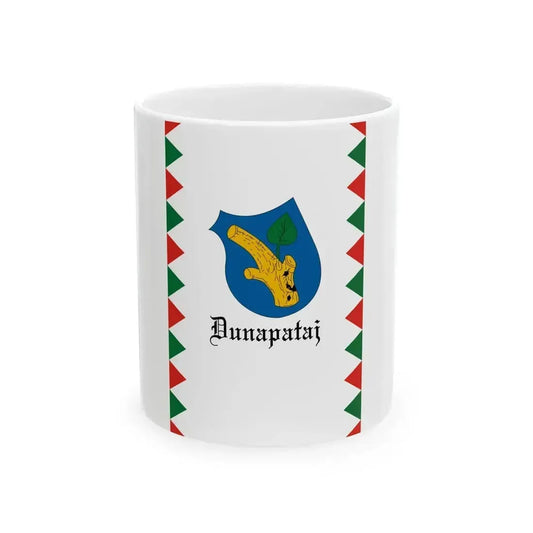Flag of Dunapataj (Hungary) White Coffee Mug 11oz - Go Mug Yourself