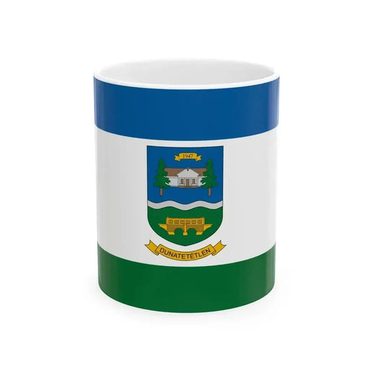 Flag of Dunatetetlen (Hungary) White Coffee Mug 11oz - Go Mug Yourself