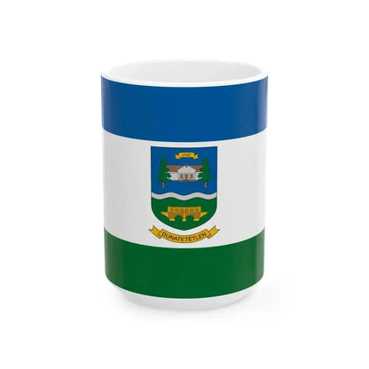 Flag of Dunatetetlen (Hungary) White Coffee Mug 15oz - Go Mug Yourself