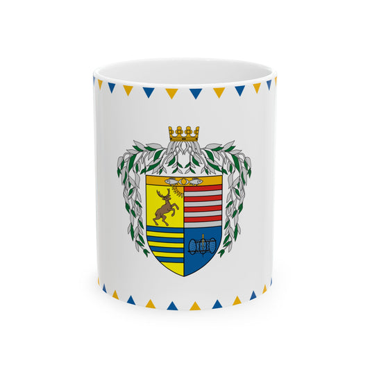 Flag of Dunavarsany ceremonial (Hungary) White Coffee Mug-11oz-Go Mug Yourself