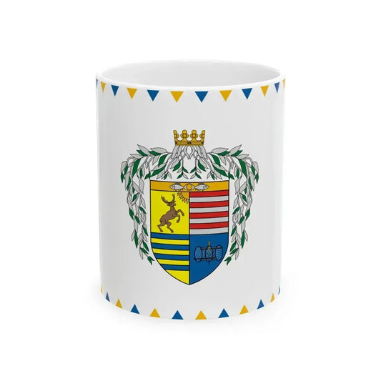 Flag of Dunavarsany ceremonial (Hungary) White Coffee Mug 11oz - Go Mug Yourself