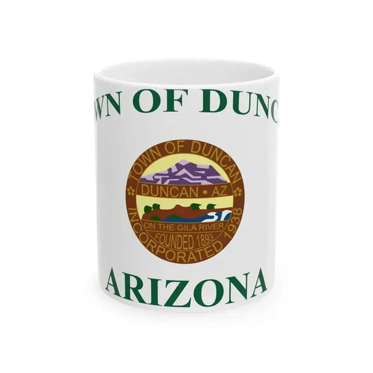 Flag of Duncan Arizona (United States) White Coffee Mug 11oz - Go Mug Yourself