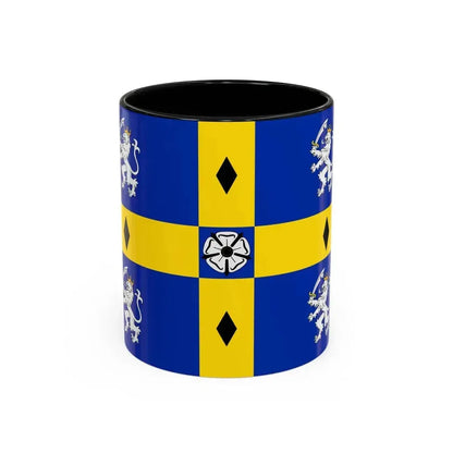 Flag of Durham County Council UK - Accent Coffee Mug 11oz Black - Go Mug Yourself