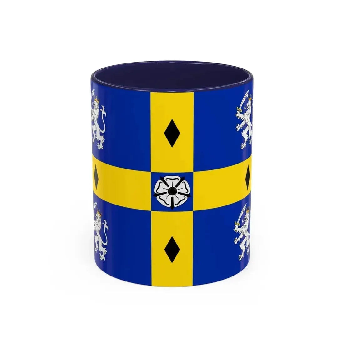 Flag of Durham County Council UK - Accent Coffee Mug 11oz Navy - Go Mug Yourself
