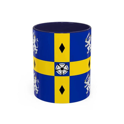 Flag of Durham County Council UK - Accent Coffee Mug 11oz Navy - Go Mug Yourself