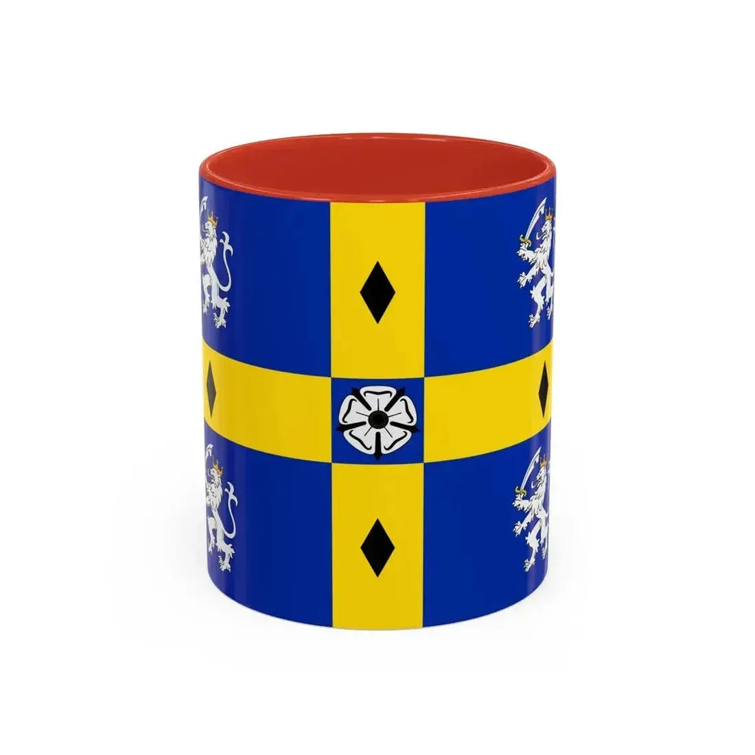 Flag of Durham County Council UK - Accent Coffee Mug 11oz Red - Go Mug Yourself