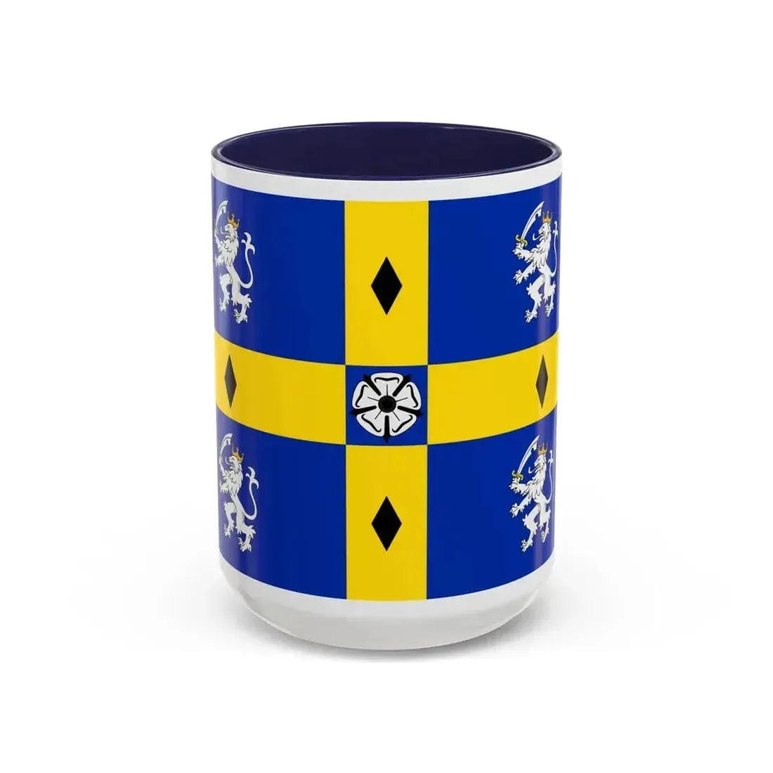 Flag of Durham County Council UK - Accent Coffee Mug 15oz Navy - Go Mug Yourself