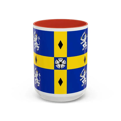 Flag of Durham County Council UK - Accent Coffee Mug 15oz Red - Go Mug Yourself