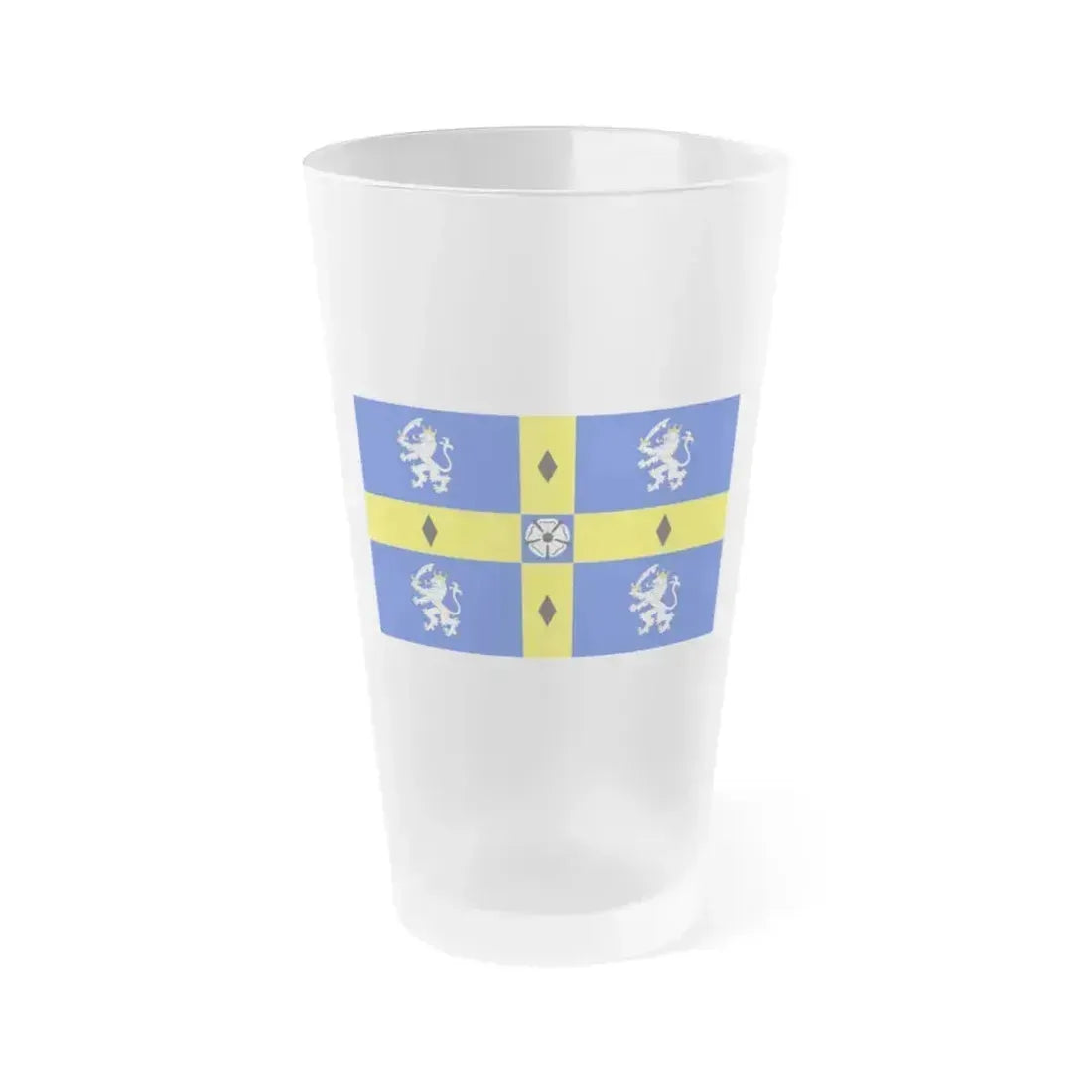 Flag of Durham County Council UK - Frosted Pint Glass 16oz 16oz Frosted - Go Mug Yourself