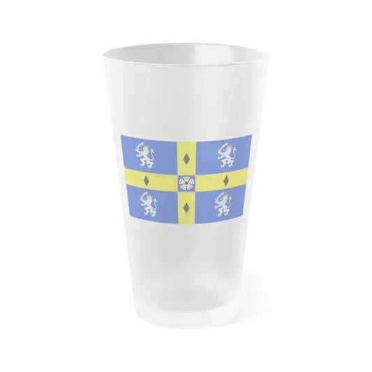 Flag of Durham County Council UK - Frosted Pint Glass 16oz 16oz Frosted - Go Mug Yourself