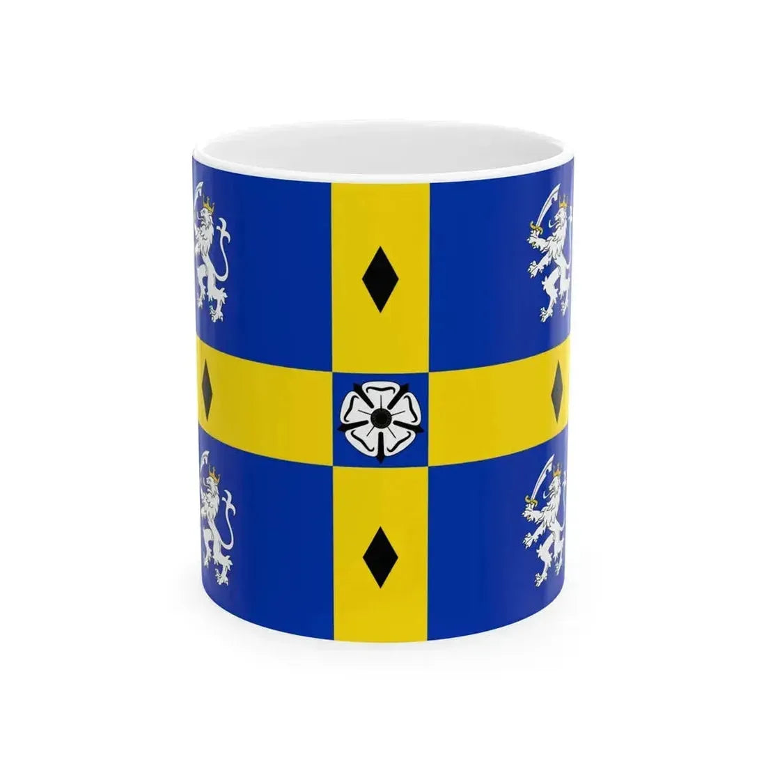 Flag of Durham County Council UK - White Coffee Mug 11oz - Go Mug Yourself