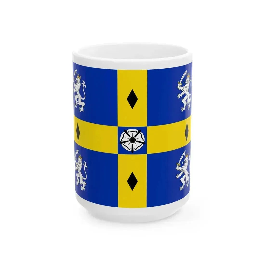 Flag of Durham County Council UK - White Coffee Mug 15oz - Go Mug Yourself