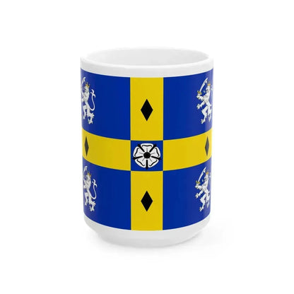 Flag of Durham County Council UK - White Coffee Mug 15oz - Go Mug Yourself
