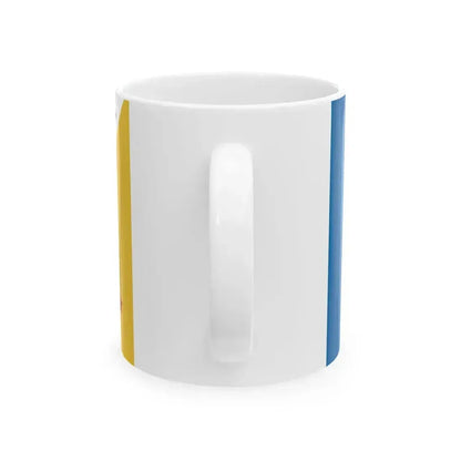 Flag of Durham County North Carolina 2002-2020 (United States) White Coffee Mug - Go Mug Yourself