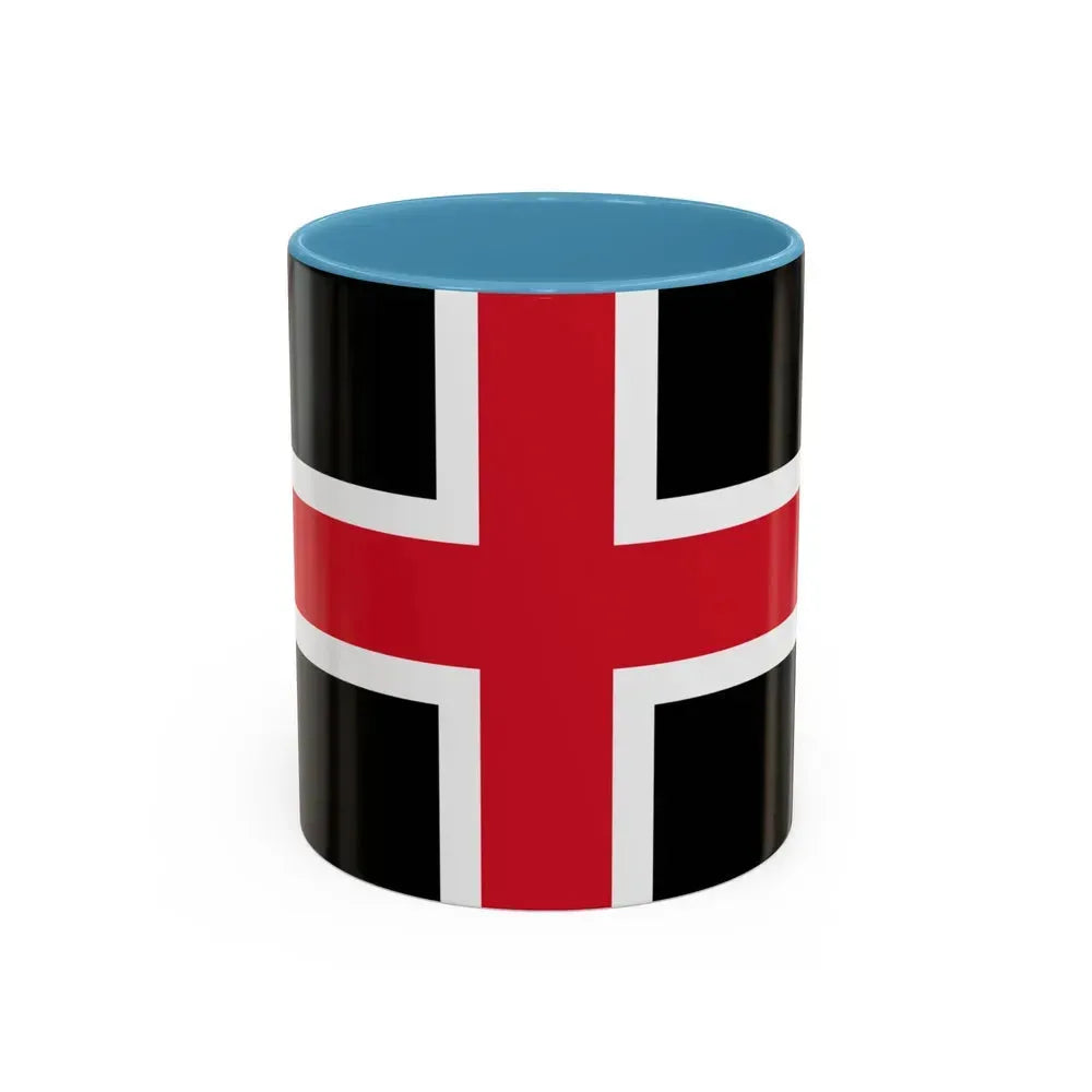 Flag of Durham UK - Accent Coffee Mug 11oz Light Blue - Go Mug Yourself