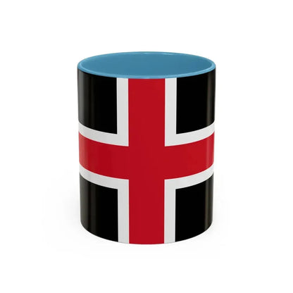 Flag of Durham UK - Accent Coffee Mug 11oz Light Blue - Go Mug Yourself