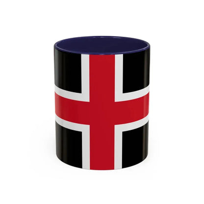 Flag of Durham UK - Accent Coffee Mug 11oz Navy - Go Mug Yourself