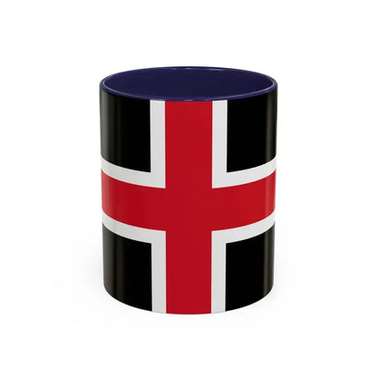 Flag of Durham UK - Accent Coffee Mug 11oz Navy - Go Mug Yourself