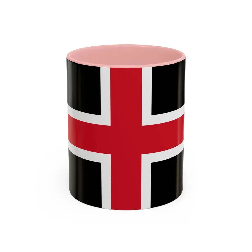 Flag of Durham UK - Accent Coffee Mug 11oz Pink - Go Mug Yourself