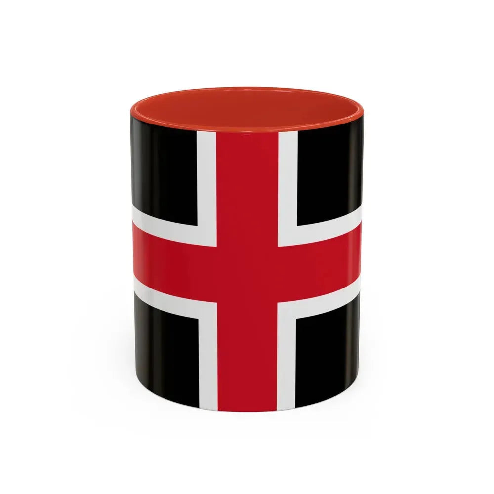 Flag of Durham UK - Accent Coffee Mug 11oz Red - Go Mug Yourself