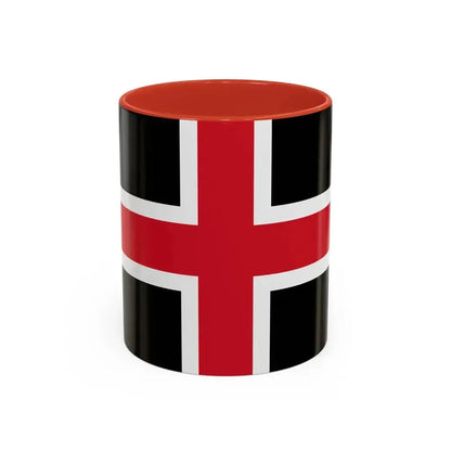 Flag of Durham UK - Accent Coffee Mug 11oz Red - Go Mug Yourself
