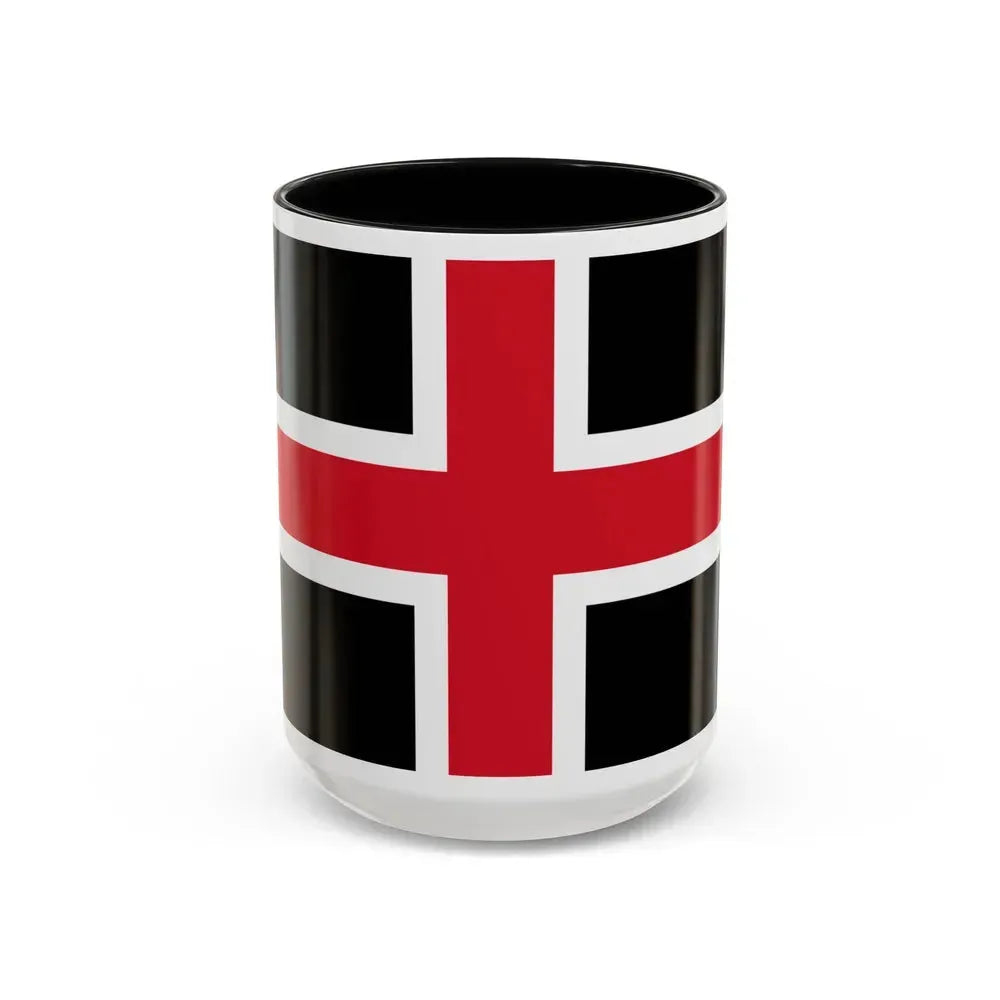 Flag of Durham UK - Accent Coffee Mug 15oz Black - Go Mug Yourself