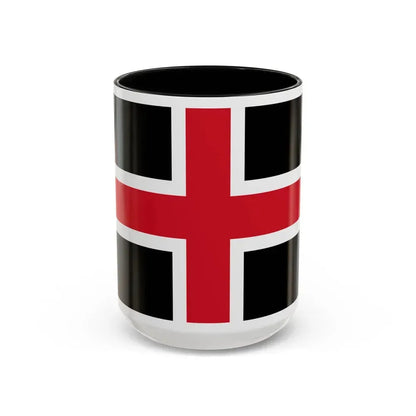 Flag of Durham UK - Accent Coffee Mug 15oz Black - Go Mug Yourself