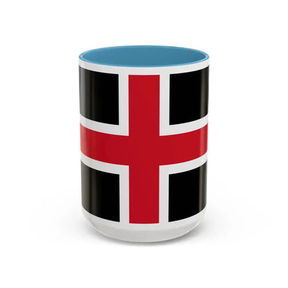 Flag of Durham UK - Accent Coffee Mug 15oz Light Blue - Go Mug Yourself