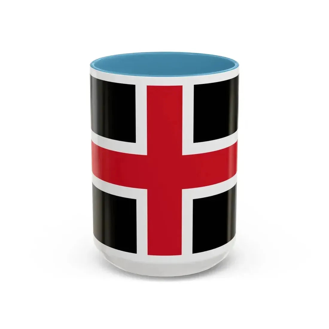 Flag of Durham UK - Accent Coffee Mug 15oz Light Blue - Go Mug Yourself