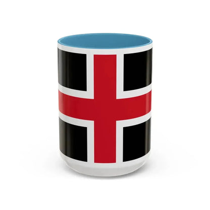 Flag of Durham UK - Accent Coffee Mug 15oz Light Blue - Go Mug Yourself
